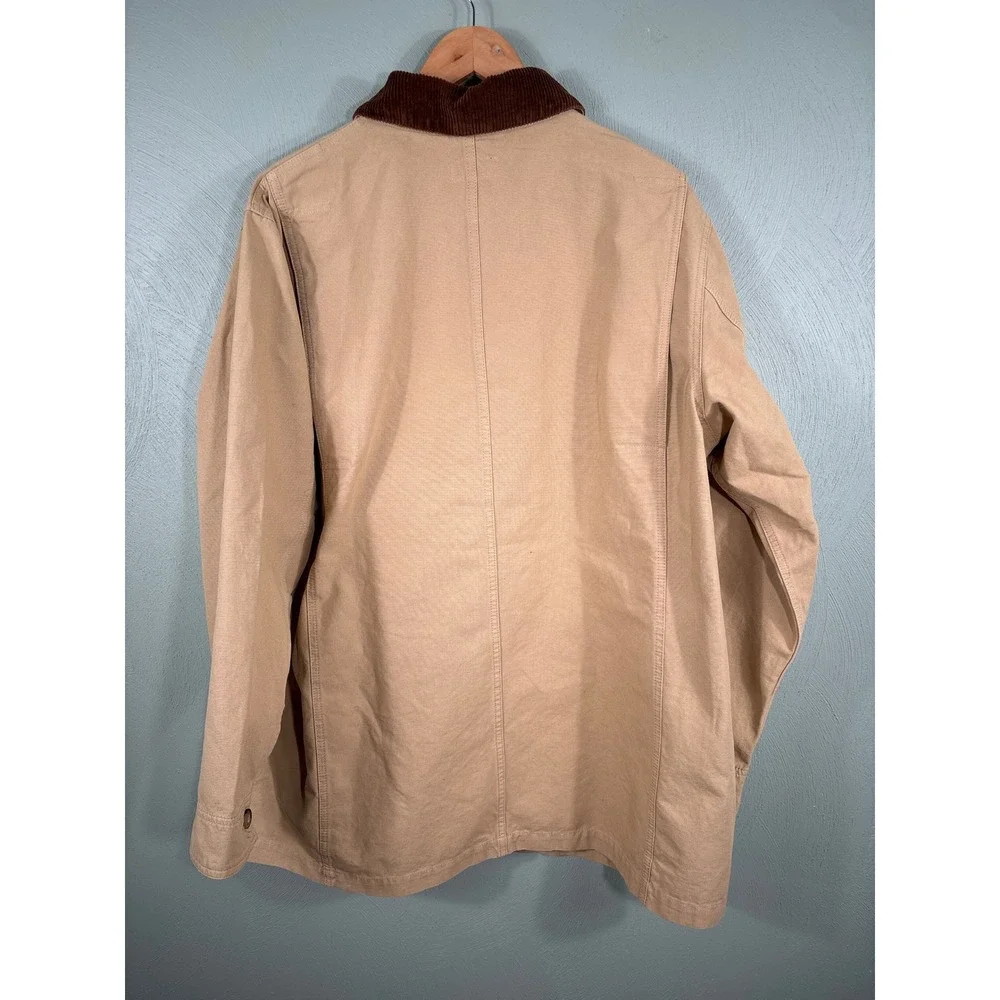 Polo Ralph Lauren Men's XL Tan Cotton Barn Coat Corduroy Collar Chore Jacket NWT